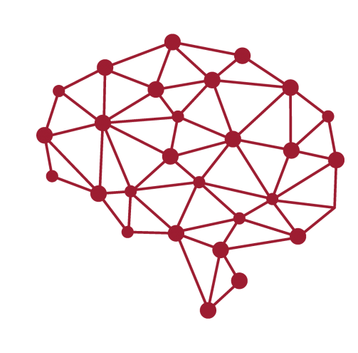 Neural network shaped like a brain, a graphical representation of the mind as a complex system